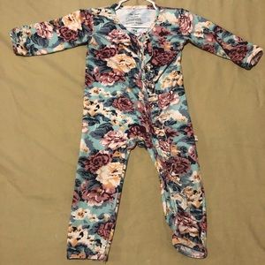 Posh Peanut Floral Mint one piece